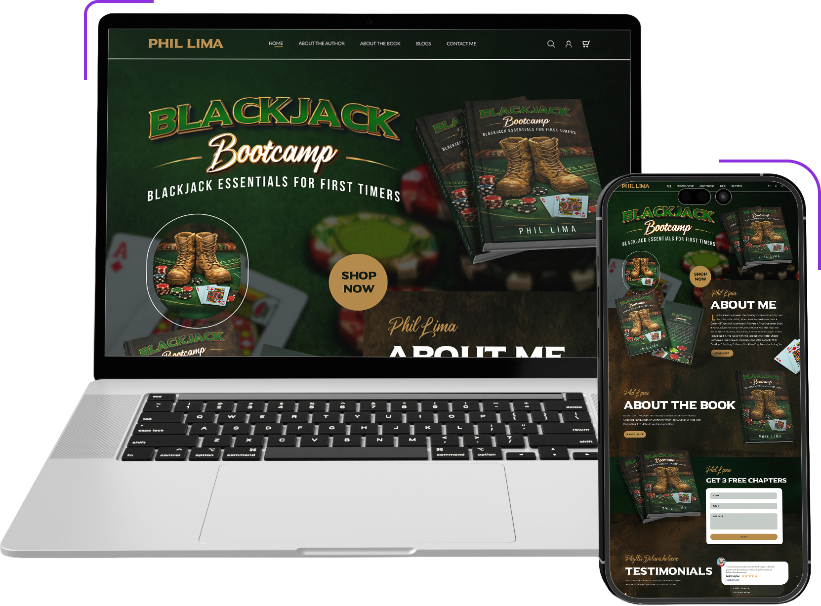 Professional Author Portrait - Custom Website Design for Writers by Book Market Hub